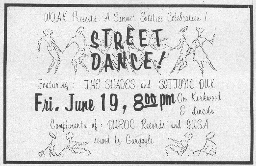WQAX Street Dance Flyer from circa 1980